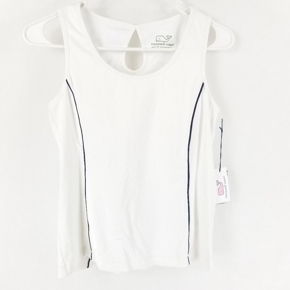 Vineyard Vines Tennis Rally Cami White Tank Top Small